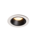 Spot incastrat, NUMINOS S Ceiling lights, white Indoor LED recessed ceiling light white/black 3000K 20° gimballed, rotating and pivoting, including leaf springs,