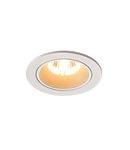 Spot incastrat, NUMINOS S Ceiling lights, white Indoor LED recessed ceiling light white/white 3000K 20° gimballed, rotating and pivoting, including leaf springs,