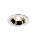 Spot incastrat, NUMINOS S Ceiling lights, white Indoor LED recessed ceiling light white/chrome 3000K 55° gimballed, rotating and pivoting, including leaf springs,