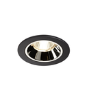 Spot incastrat, NUMINOS S Ceiling lights, black Indoor LED recessed ceiling light black/chrome 4000K 20° gimballed, rotating and pivoting, including leaf springs,