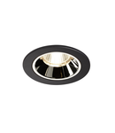 Spot incastrat, NUMINOS S Ceiling lights, black Indoor LED recessed ceiling light black/chrome 4000K 40° gimballed, rotating and pivoting, including leaf springs,