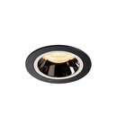 Spot incastrat, NUMINOS M Ceiling lights, black Indoor LED recessed ceiling light black/chrome 3000K 20° gimballed, rotating and pivoting, including leaf springs,