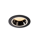 Spot incastrat, NUMINOS M Ceiling lights, black Indoor LED recessed ceiling light black/chrome 3000K 40° gimballed, rotating and pivoting, including leaf springs,