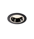 Spot incastrat, NUMINOS M Ceiling lights, black Indoor LED recessed ceiling light black/chrome 4000K 20° gimballed, rotating and pivoting, including leaf springs,