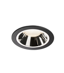 Spot incastrat, NUMINOS L Ceiling lights, black Indoor LED recessed ceiling light black/chrome 4000K 55°,