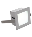 Spot incastrat, FRAME BASIC Wall lights, grey recessed fitting, LED, 4000K, square, silver-grey, incl. leaf springs,