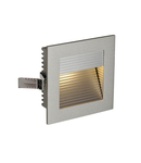 Spot incastrat, FRAME CURVE Wall lights, grey recessed fitting, LED, 3000K, square, silver-grey, incl. leaf springs,