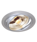 Spot incastrat, NEW TRIA 150 Ceiling lights GU10, aluminium single-headed, QPAR111, round, brushed aluminium, max. 75W, incl. leaf springs,