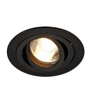 Spot incastrat, NEW TRIA 78 Ceiling lights GU10, black single-headed, QPAR51, round, black, max. 50W, incl. leaf springs,