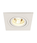 Spot incastrat, NEW TRIA 78 Ceiling lights GU10, white single-headed, QPAR51, square, white, max. 50W, incl. leaf springs,