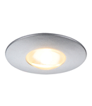 Spot incastrat, DEKLED Ceiling lights, grey recessed fitting, LED, 3000K, round, silver metallic, 1W,