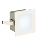 Spot incastrat, FRAME BASIC Wall lights, white recessed fitting, LED, 4000K, square, matt white, incl. leaf springs,