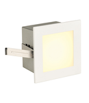 Spot incastrat, FRAME BASIC Wall lights, white recessed fitting, LED, 3000K, square, matt white, incl. leaf springs,