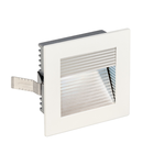 Spot incastrat, FRAME CURVE Wall lights, white recessed fitting, LED, 4000K, square, matt white, incl. leaf springs,