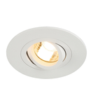 Spot incastrat, NEW TRIA 78 XL Ceiling lights GU10, white recessed fitting, QPAR51, round, matt white, max. 50W, incl. clip springs,