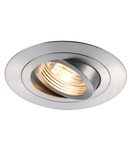 Spot incastrat, NEW TRIA 78 XL Ceiling lights GU10, aluminium recessed fitting, QPAR51, round, brushed aluminium, max. 50W, incl. clip springs,