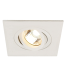 Spot incastrat, NEW TRIA 78 XL Ceiling lights GU10, white recessed fitting, QPAR51, square, matt white, max. 50W, incl. clip springs,