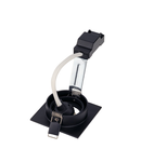 Spot incastrat, NEW TRIA 68 Ceiling lights GU10, black recessed fitting, QPAR51, square, black, max. 50W, incl. clip springs,