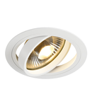 Spot incastrat, NEW TRIA 150 Ceiling lights GU10, white single-headed, QPAR111, round, matt white, max. 75W, incl. leaf springs,