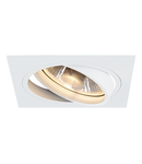 Spot incastrat, NEW TRIA 150 Ceiling lights GU10, white single-headed, QPAR111, square, matt white, max. 75W, incl. leaf springs,