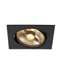 Spot incastrat, NEW TRIA 150 Ceiling lights GU10, black single-headed, QPAR111, square, matt black, max. 75W, incl. leaf springs,