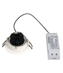 Spot incastrat, NEW TRIA 77 Ceiling lights, white LED, 2700K, round, white, 38°, incl. driver, clip springs,