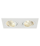 Spot incastrat, NEW TRIA 155 Ceiling lights, white double-headed LED, 2700K, rectangular, white, 38°, 14.7W, incl. driver, clip springs,