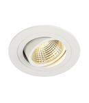 Spot incastrat, NEW TRIA 77 Ceiling lights, white LED, 3000K, round, white, 38°, 9.1W, incl. driver, clip springs,