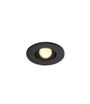 Spot incastrat, NEW TRIA 45 Ceiling lights, black LED, 3000K, round, black, 30°, incl. driver, clip springs,