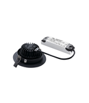 Spot incastrat, NEW TRIA 110 Ceiling lights, black LED, 2700K, round, black, 38°, 14W, incl. driver, clip springs,