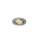 Spot incastrat, NEW TRIA 110 Ceiling lights, aluminium single-headed LED, 3000K, round, brushed aluminium, 38°, 16W, incl. driver, clip springs,