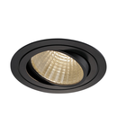 Spot incastrat, NEW TRIA 150 Ceiling lights, black LED, 3000K, round, black, 30°, 29W, incl. driver, clip springs,