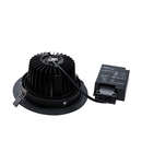 Spot incastrat, NEW TRIA 150 Ceiling lights, black LED, 3000K, round, black, 30°, 29W, incl. driver, clip springs,