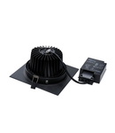 Spot incastrat, NEW TRIA 150 Ceiling lights, black LED, 2700K, square, black, 30°, 29W, incl. driver, clip springs,