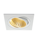 Spot incastrat, NEW TRIA 150 Ceiling lights, white single-headed LED, 2700K, square, white, 30°, 29W, incl. driver, clip springs,