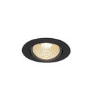 Spot incastrat, NEW TRIA 68 Ceiling lights, black LED, 3000K, round, matt black, 38°, 12W, incl. driver, clip springs,