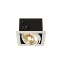 Spot incastrat, KADUX Ceiling lights GU10, white single-headed, QPAR111, square, matt white, max. 75W,