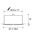 Spot incastrat, KADUX Ceiling lights GU10, aluminium double-headed, QPAR111, rectangular, brushed aluminium, max. 150W,