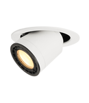 Spot incastrat, SUPROS 78 Ceiling lights, white recessed fitting, LED, 3000K, round, tiltable, white, 60° lens, 9W,