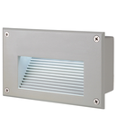 Spot incastrat, BRICK DOWNUNDER Wall lights, grey outdoor recessed wall light, LED, 6500K, IP54, rectangular, silver-grey,