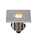 Spot incastrat, DASAR® 100 PREMIUM Recessed fittings, stainless steel outdoor inground fitting, LED, 3000K, IP67, square, bezel stainless steel, 24°, L/W/H 10.5/10.5/9.73 cm, 3.8W,