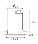 Spot incastrat, DOLIX OUT Ceiling lights GX5.3, white Outdoor recessed fitting, QR-C51, IP65, square, white, max. 35W, incl. clip springs,