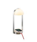 Veioza, BRENDA lampa de masa, cu LED-uri, 3000K, alb / argintiu, WL USB, 5.4W,
