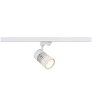 Iluminat decorativ pe sina, loc STRUCTEC pentru 240V piste 3 faze, cu LED-uri, 3000K, rotund, alb, 38 °, 32.9W, inclusiv. adaptor 3 faze,