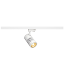 Iluminat decorativ pe sina, Melodii STRUCTEC, pata alba pentru 3 circuite de inalta tensiune, 24W, LED-uri, 3000K, 36 °, alb, inclusiv. adaptor 3 circuite,