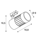 Iluminat decorativ pe sina, Traseele STRUCTEC, la fata locului gri pentru 3 circuite de inalta tensiune, 24W, LED-uri, 3000K, 60 °, gri-argintiu, inclusiv. adaptor 3 circuite,