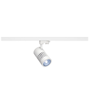 Iluminat decorativ pe sina, Melodii STRUCTEC, pata alba pentru 3 circuite de inalta tensiune, 24W, LED-uri, 4000K, 36 °, alb, inclusiv. adaptor 3 circuite,