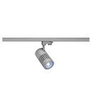 Iluminat decorativ pe sina, Traseele STRUCTEC, la fata locului gri pentru 3 circuite de inalta tensiune, 24W, LED-uri, 4000K, 36 °, gri-argintiu, inclusiv. adaptor 3 circuite,