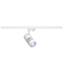 Iluminat decorativ pe sina, Melodii STRUCTEC, pata alba pentru 3 circuite de inalta tensiune, 30W, LED-uri, 4000K, 36 °, alb, inclusiv. adaptor 3 circuite,