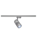 Iluminat decorativ pe sina, Traseele STRUCTEC, la fata locului gri pentru 3 circuite de inalta tensiune, 30W, LED-uri, 4000K, 36 °, gri-argintiu, inclusiv. adaptor 3 circuite,